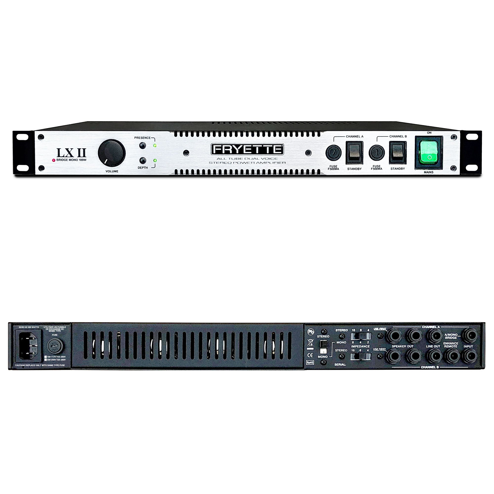 Fryette LXII Single Space Stereo Tube Power Amp 50W/Channel GL240S