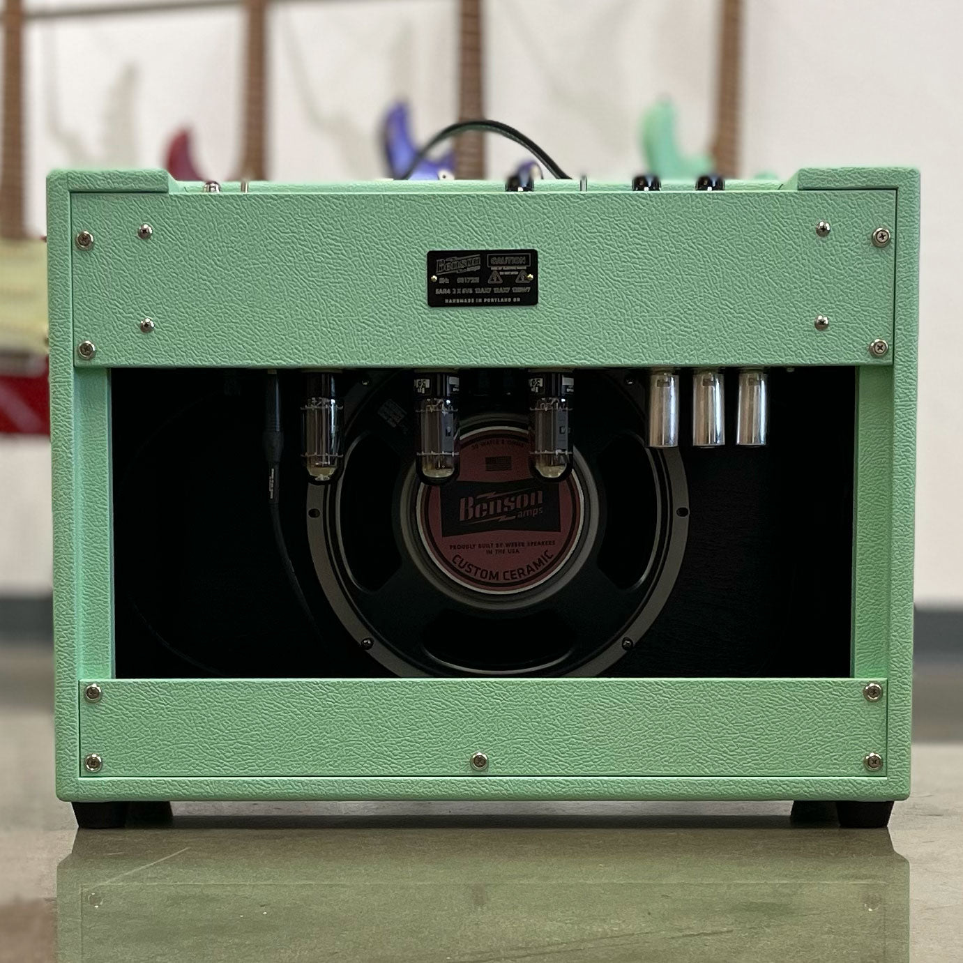 Benson Amps Monarch Reverb 1x12 Combo Amplifier Surf Green White Grill