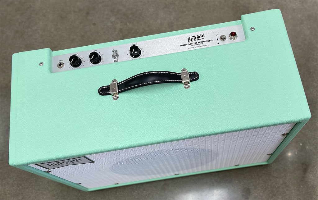 Benson Amps Monarch Reverb 1x12 Combo Amplifier Surf Green White Grill