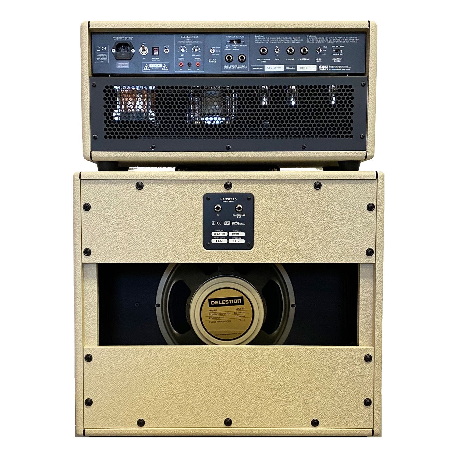 Hamstead Artist 60+RT Head & Matching 1x12" Cabinet Cream Tolex